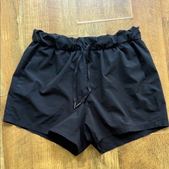 Women's Black Drawstring Shorts - Picture 1 of 2